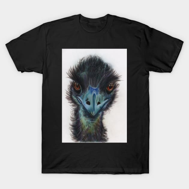 Black emu T-Shirt by Accabella